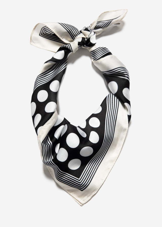 Halstuch mit Polka Dots - schwarz