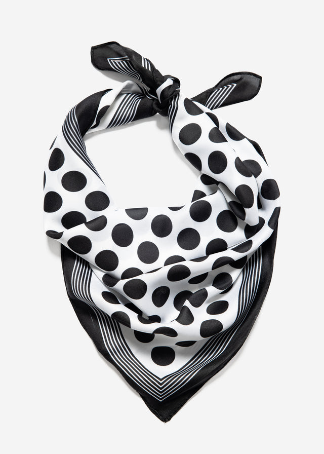 Neckerchief with polka dots - white