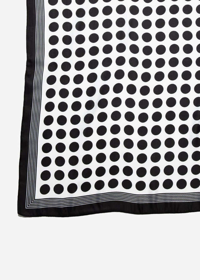 Neckerchief with polka dots - white