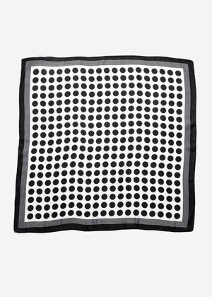 Polka Dot Scarf - White