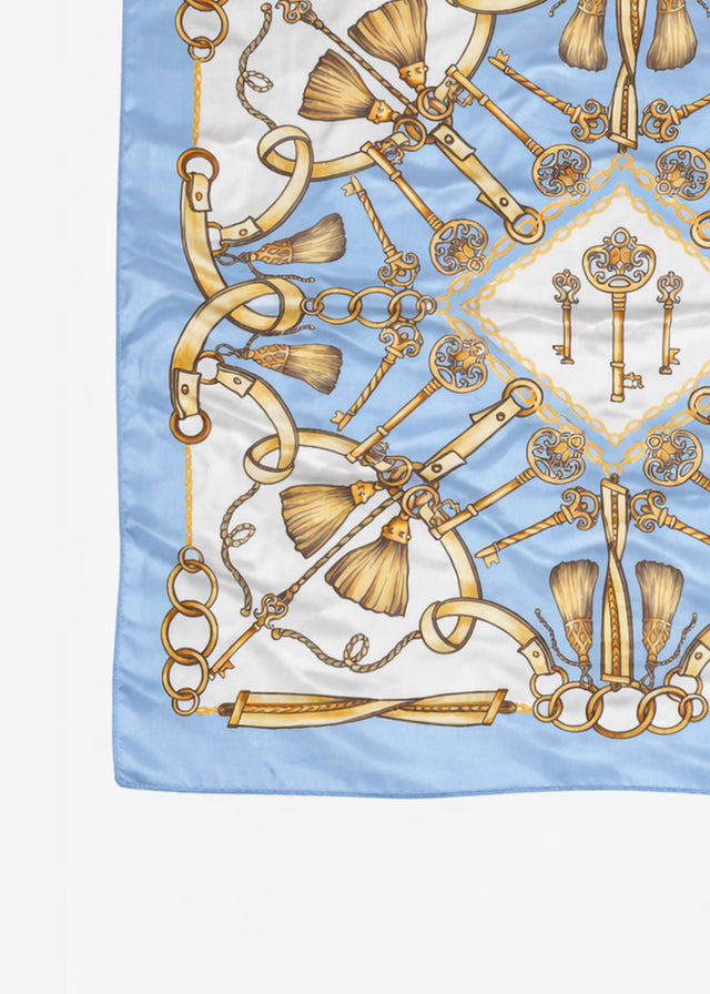 Halstuch mit Print - blau