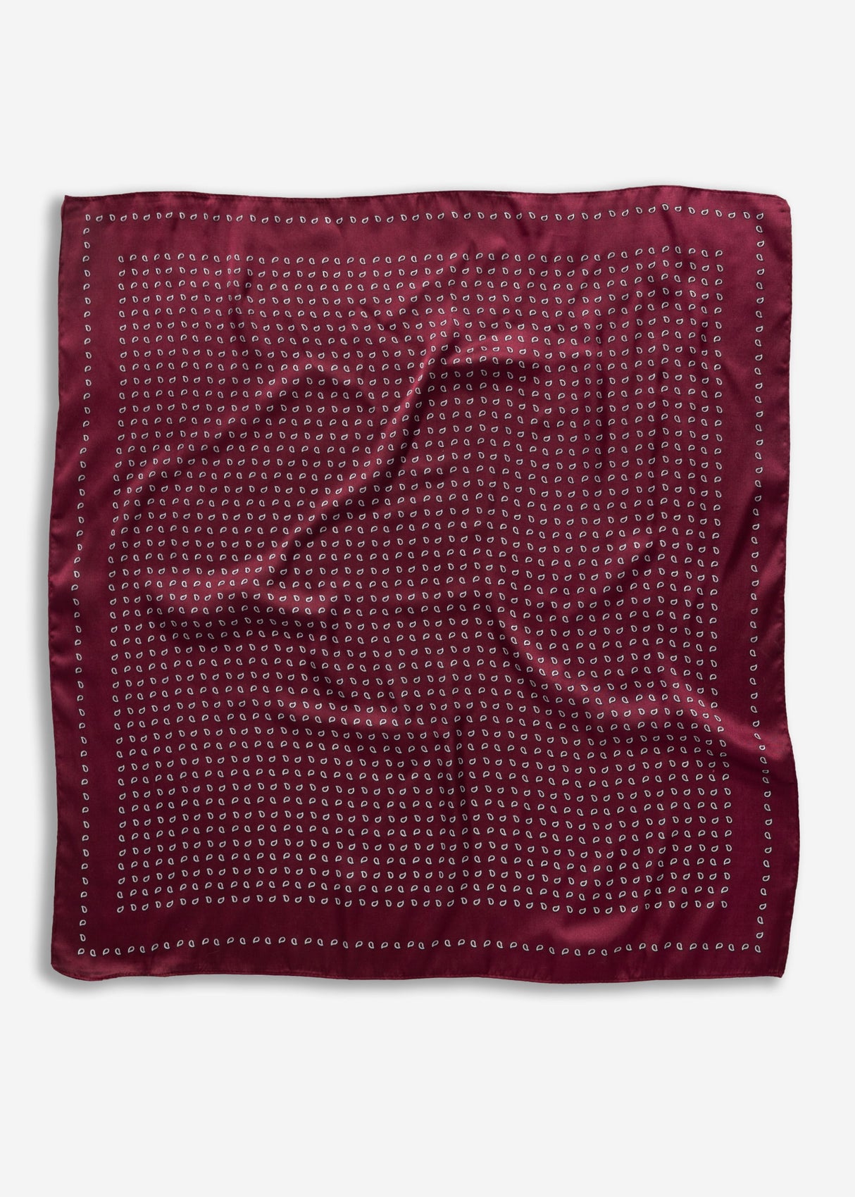 Scarf with print - burgundy
