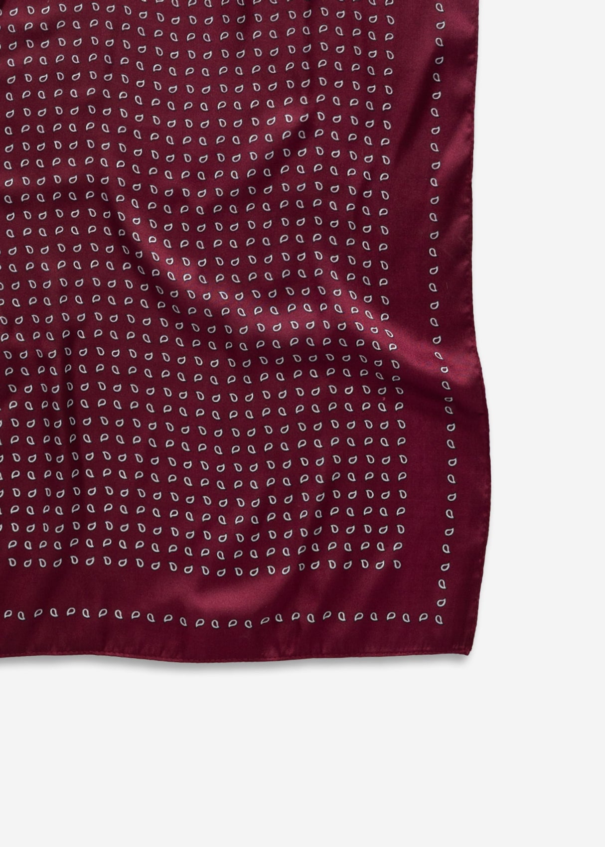Scarf with print - burgundy