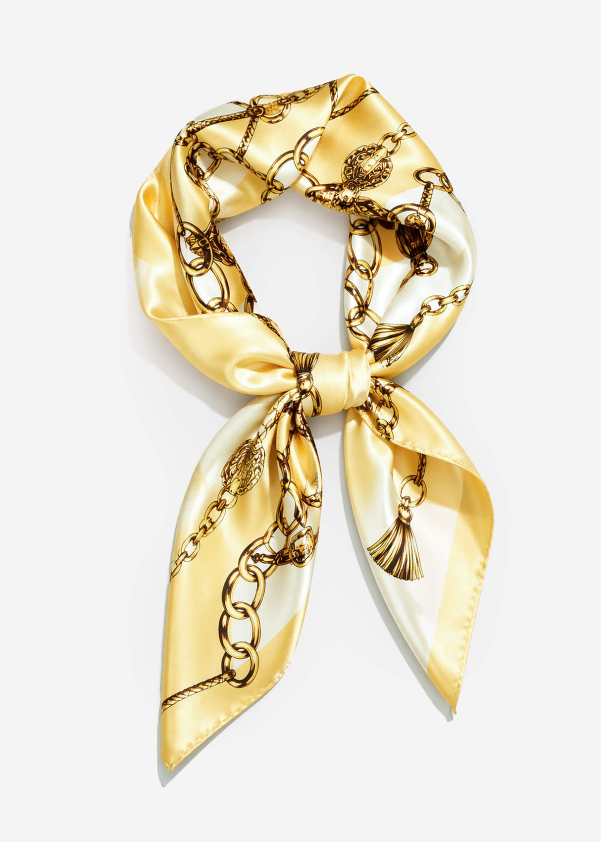 Halstuch mit Print - gelb