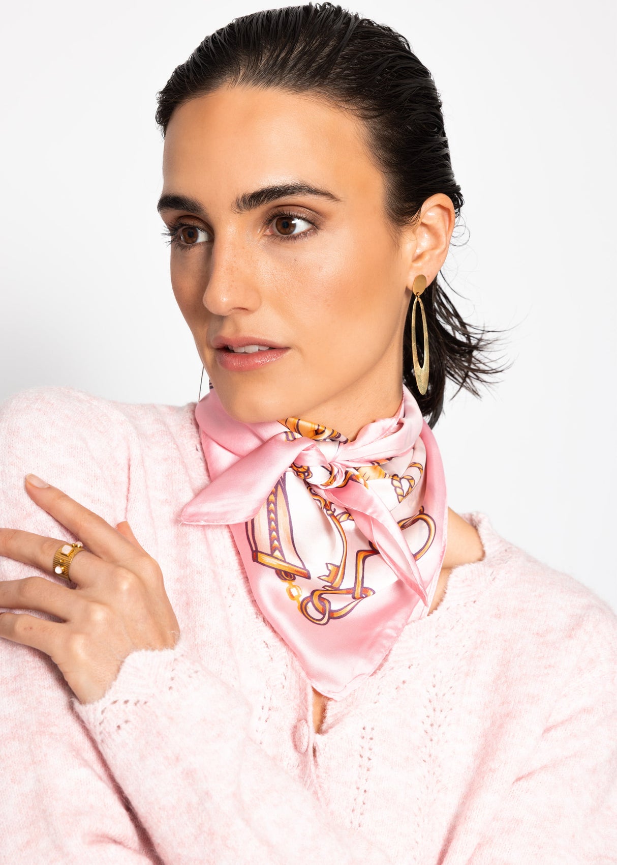 Printed scarf - pink