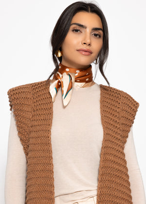 Polka dot scarf - brown
