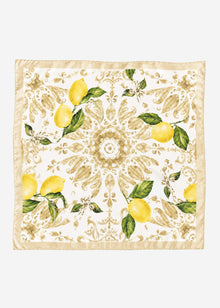 Halstuch mit Zitronen-Print - beige