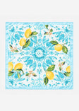 Halstuch mit Zitronen-Print - blau