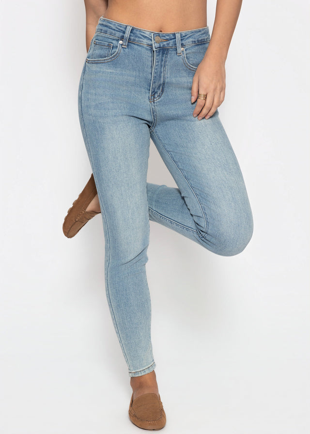 Highwaist Skinny Jeans - hellblau