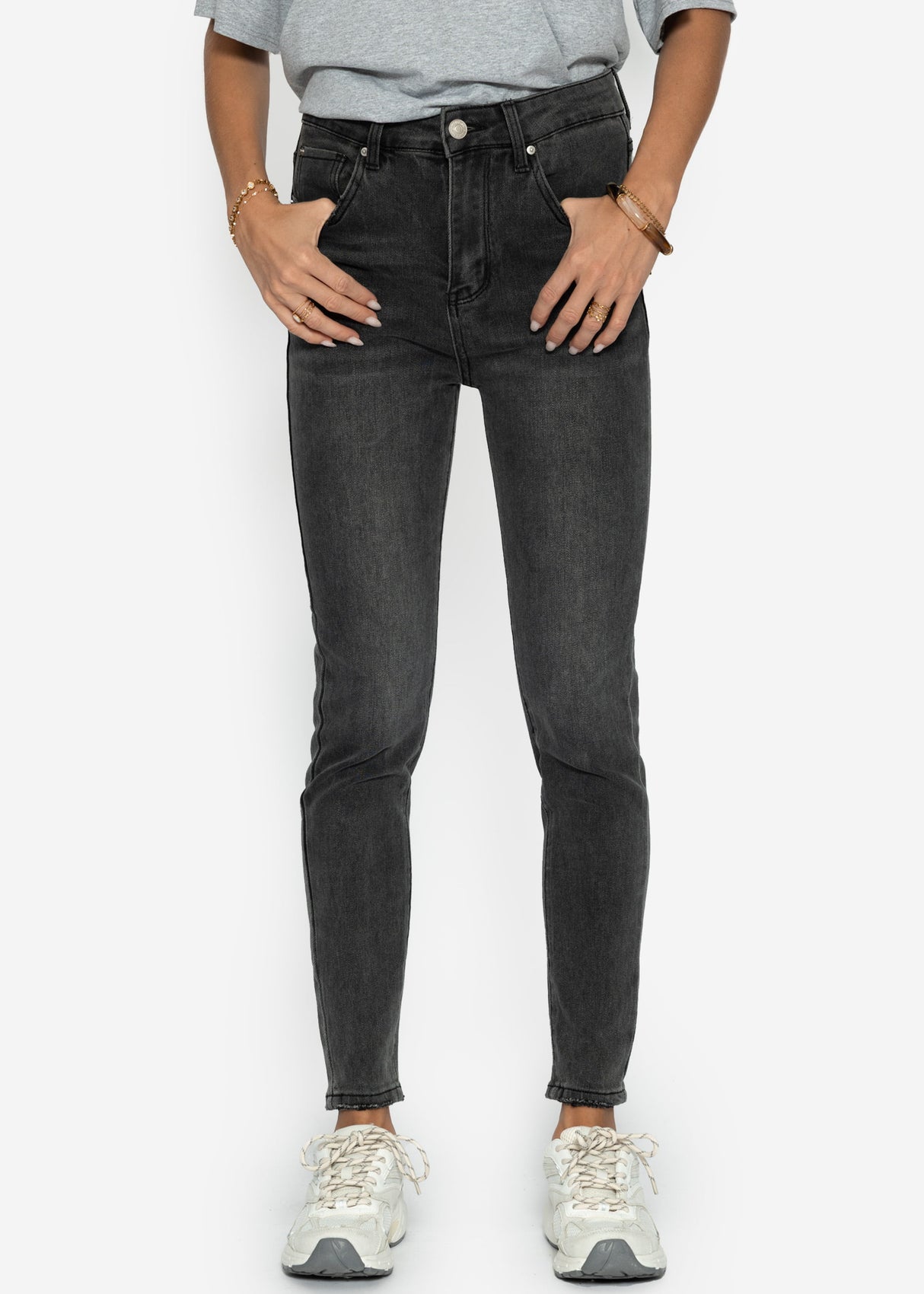 Highwaist Skinny Jeans - gray