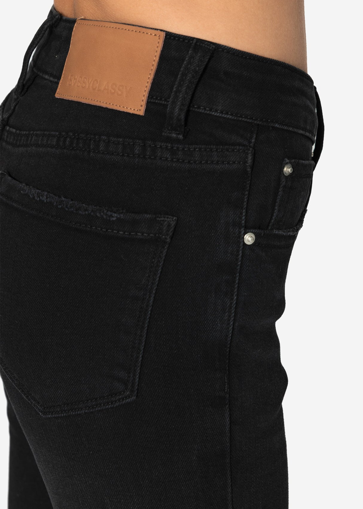 Highwaist Skinny Jeans - schwarz