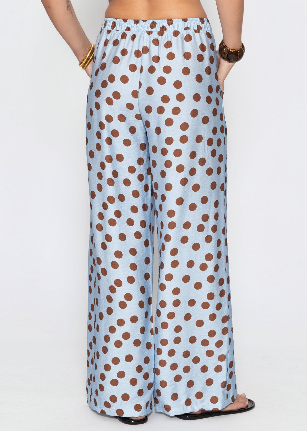Hose mit Polka-Dots - hellblau