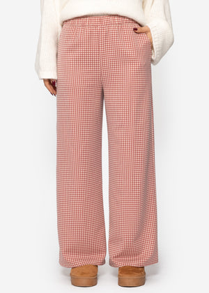 Hose mit Vichy-Print - rot