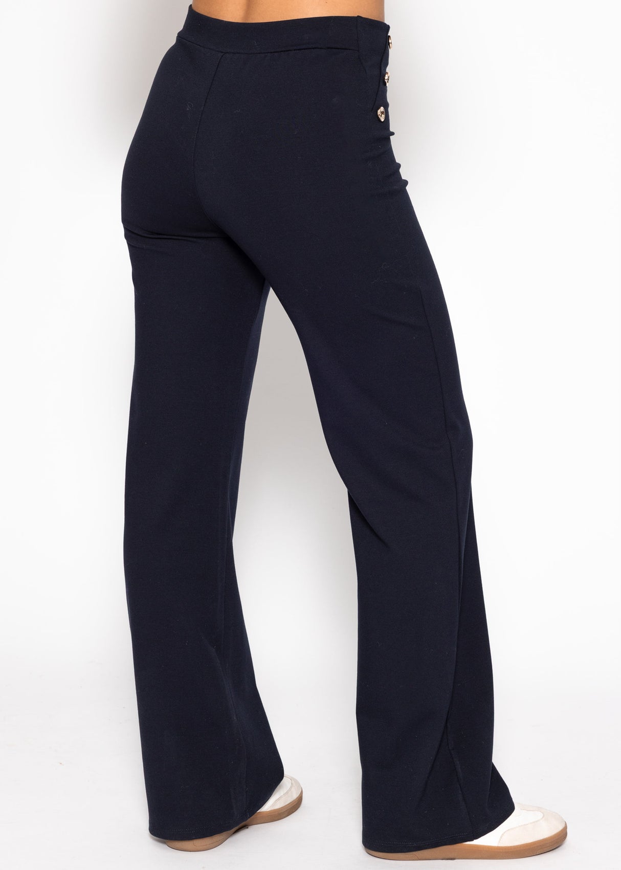 Hose mit Zierknöpfen - dunkelblau