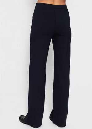 Trousers with decorative buttons - dark blue
