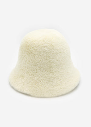 Hut aus Kunstfell - offwhite