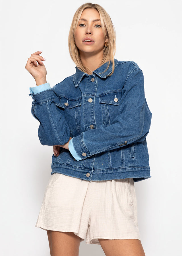 Relaxed denim jacket - blue