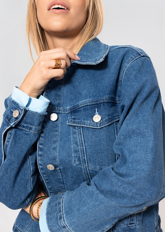 Relaxed denim jacket - blue