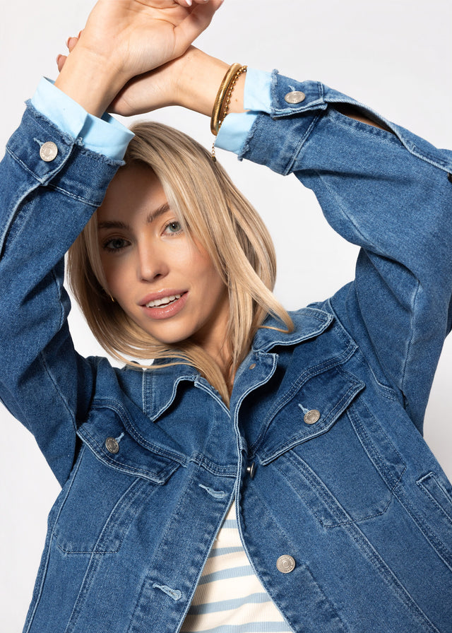 Relaxed denim jacket - blue