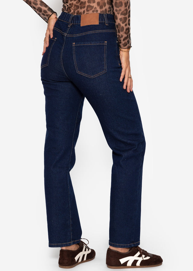 Jeans mit Elastikbund - dunkelblau