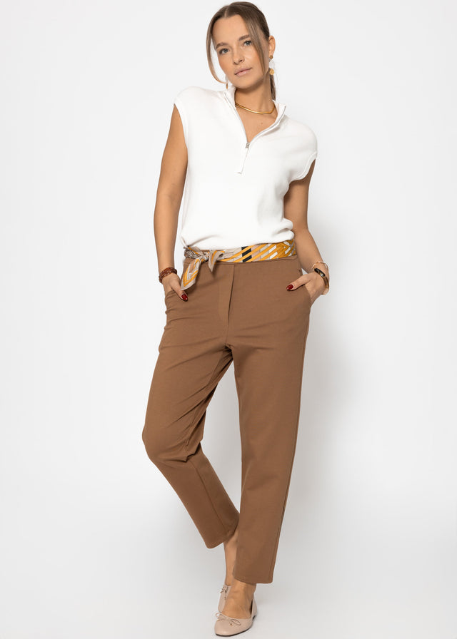 Jersey Chinos - braun