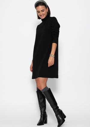 Short jersey dress - black