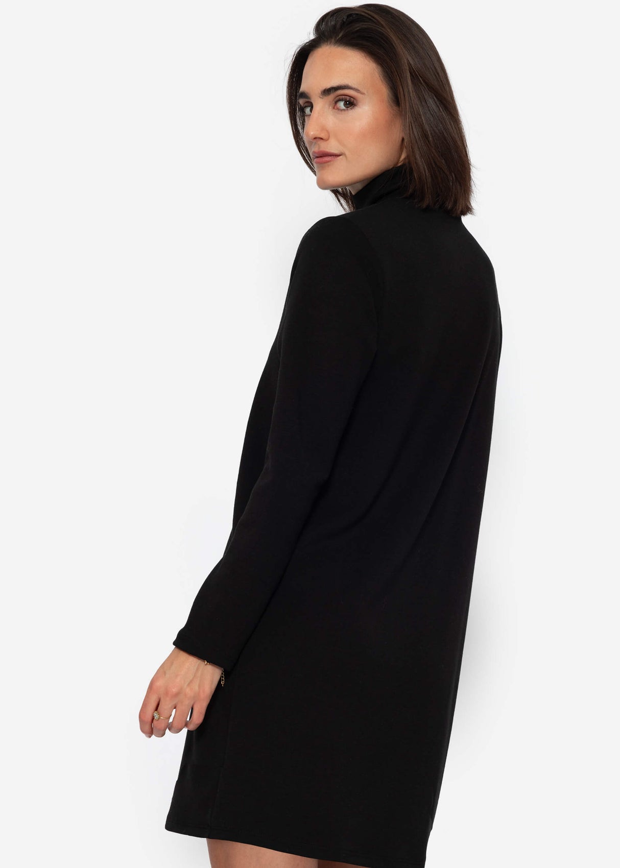 Short jersey dress - black