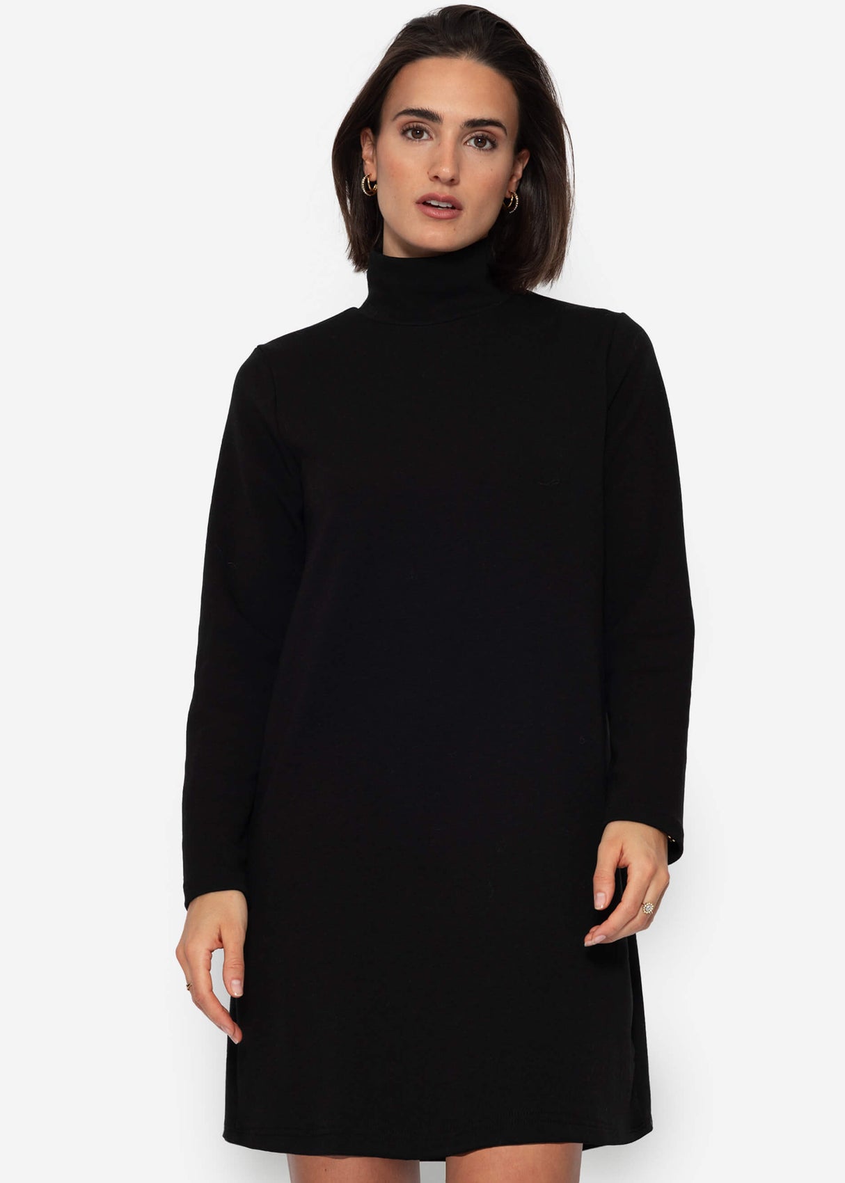 Short jersey dress - black