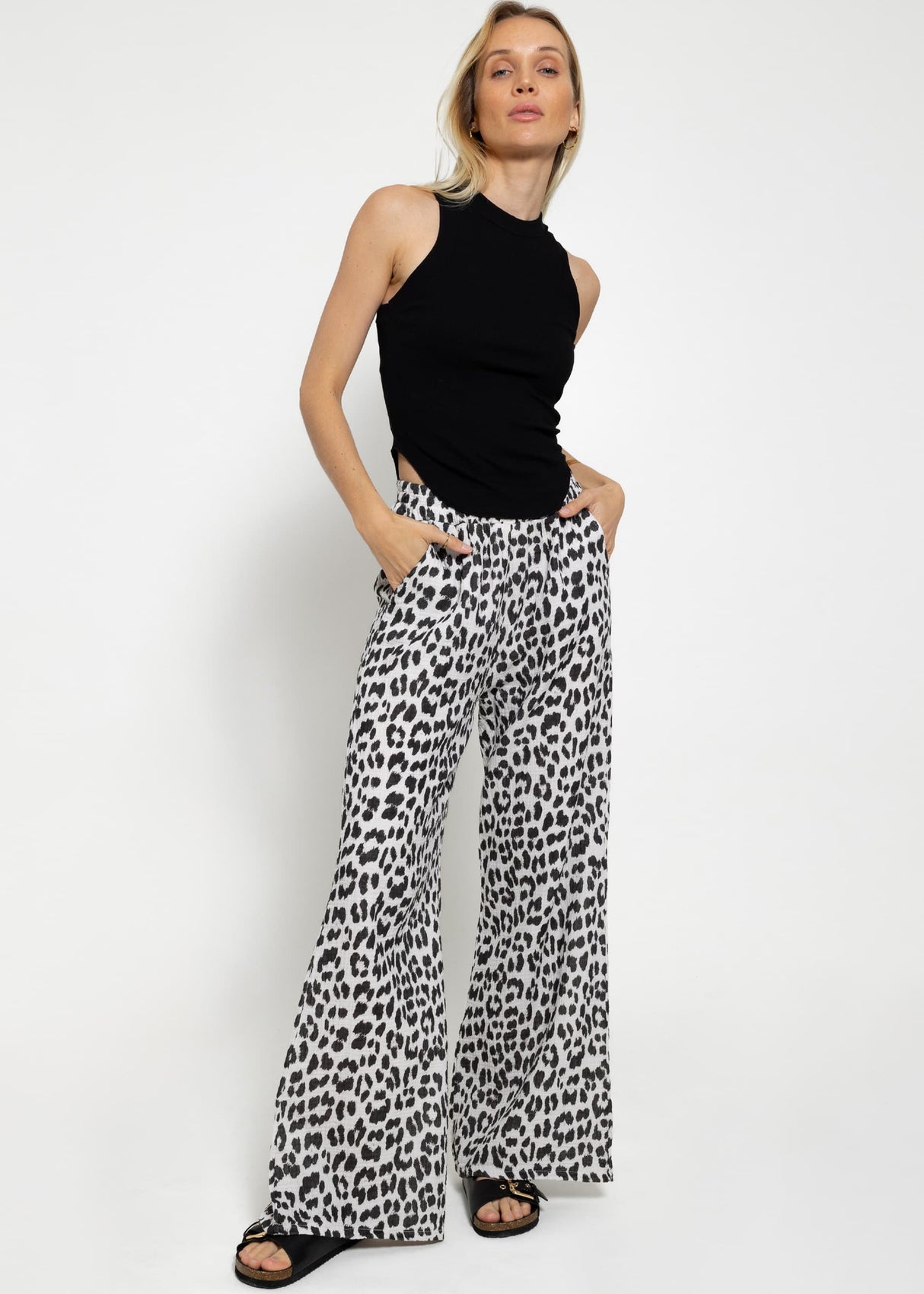 Jersey Top - schwarz
