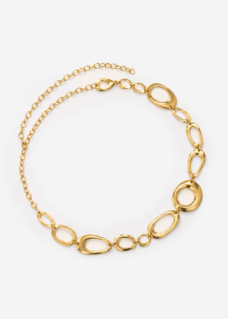 Kettengürtel mit ovalen Ringen - gold