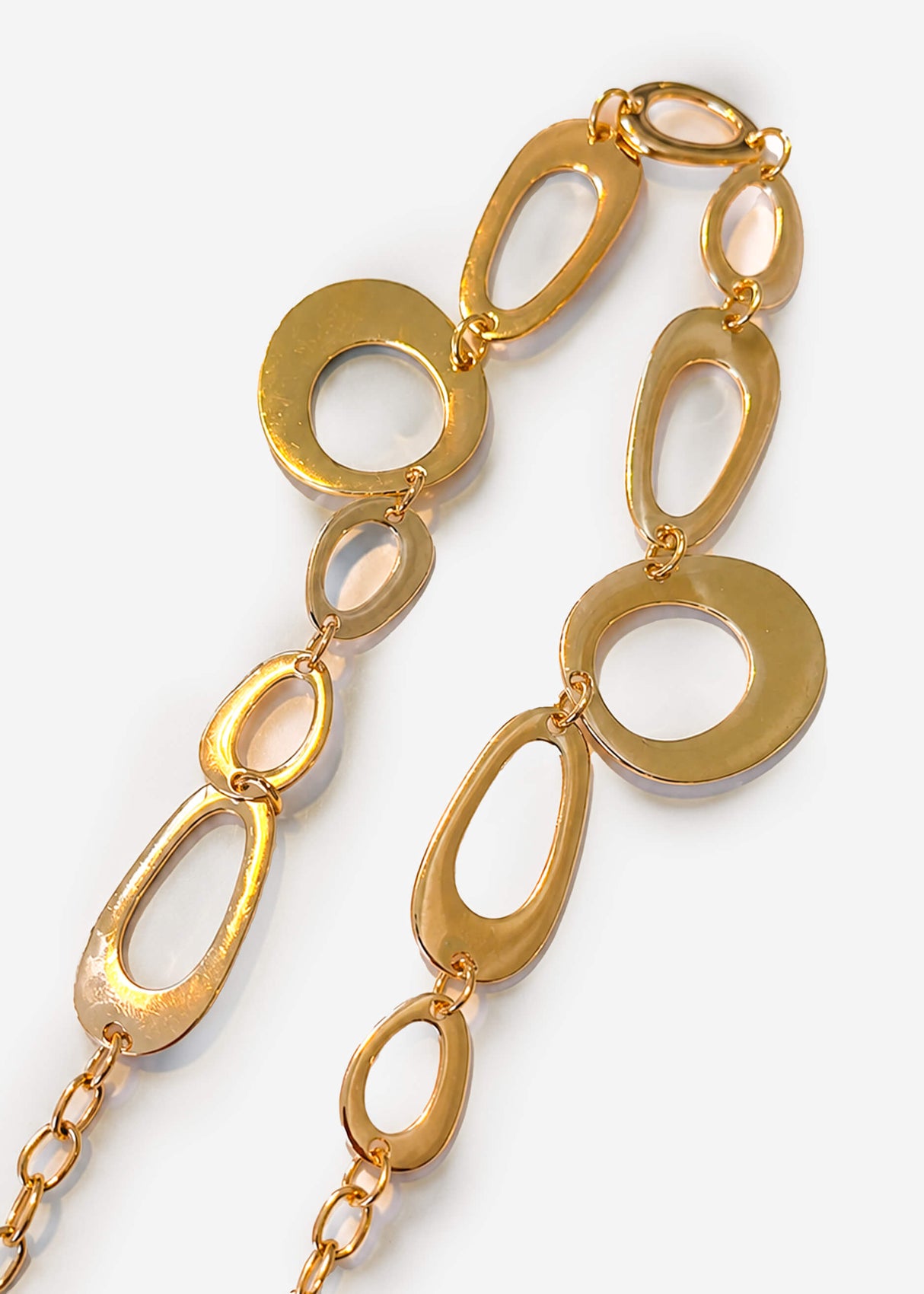 Kettengürtel mit ovalen Ringen - gold