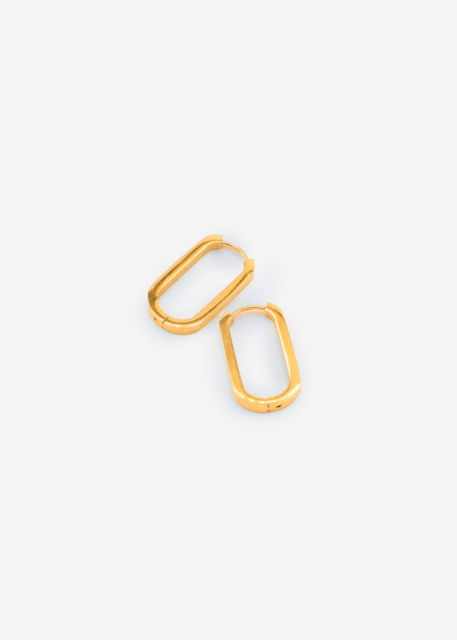 Klassische Squared Creolen - gold