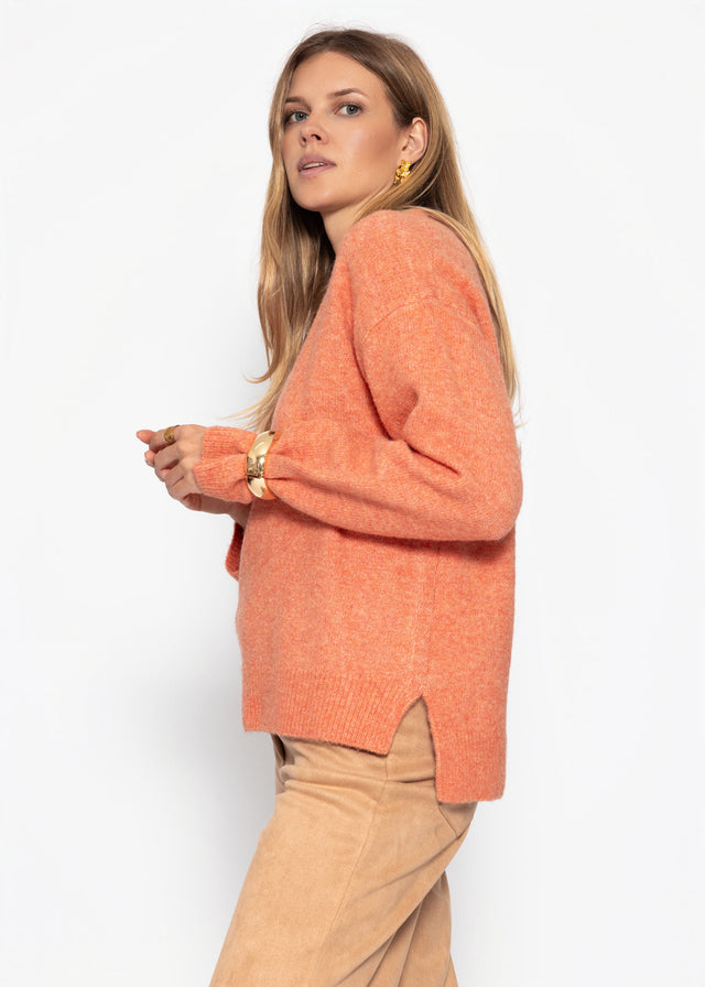 Classic crew neck jumper - orange