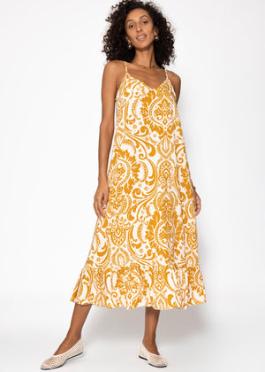 Kleid mit Print - gelb