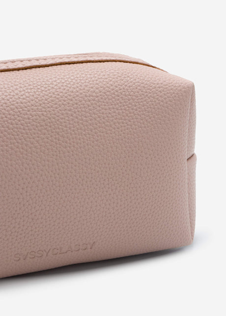 Small cosmetic bag with loop - rose