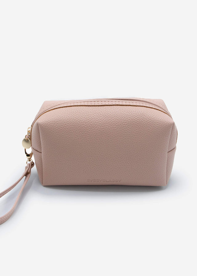 Small cosmetic bag with loop - rose