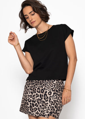 Sweatshirt with back detail - black