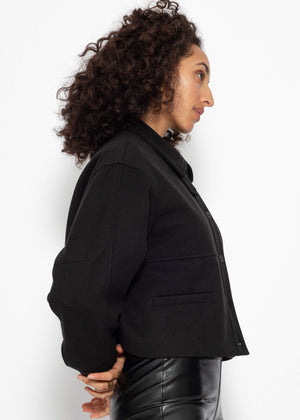 Short jacket with lining - black