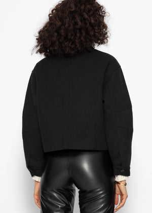 Short jacket with lining - black