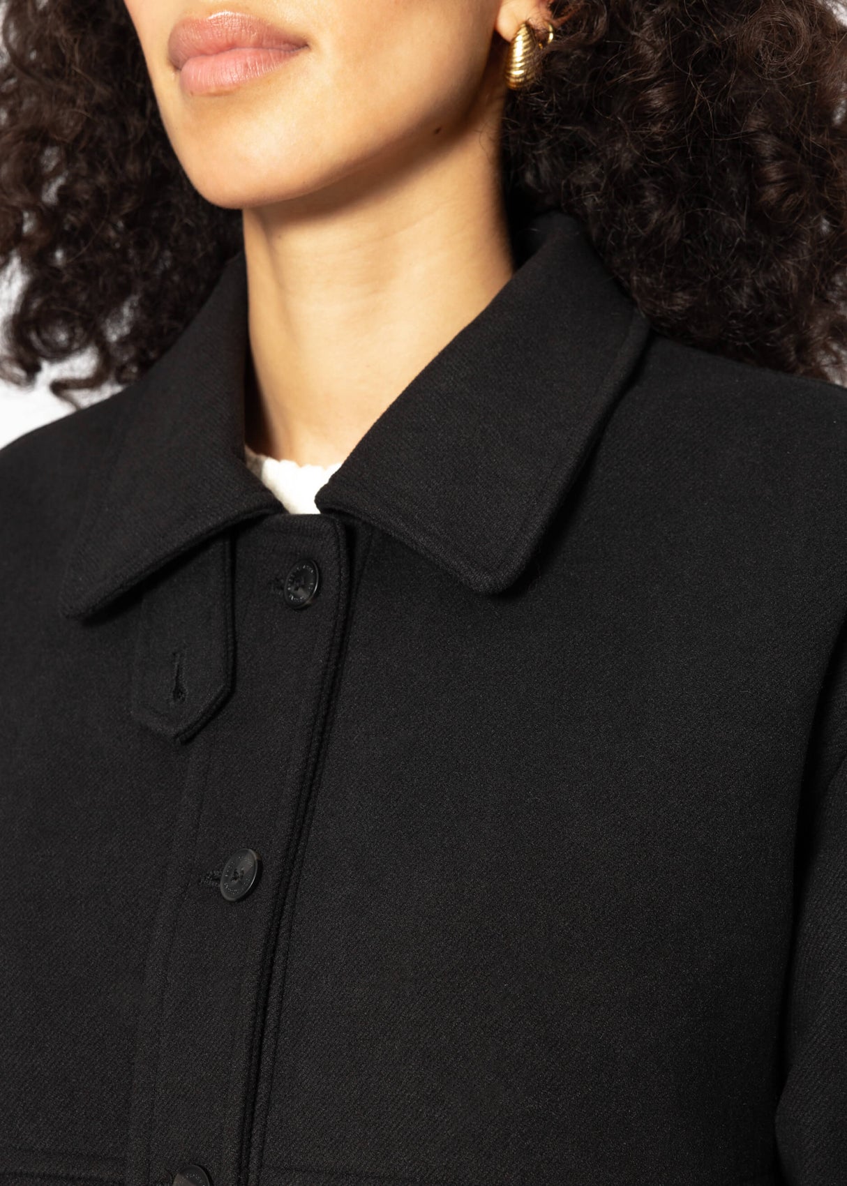 Short jacket with lining - black