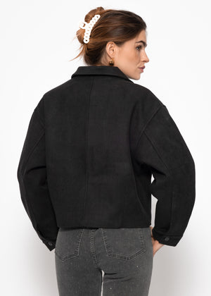Short jacket with lining - black