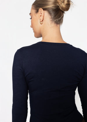 Langarmshirt - dunkelblau