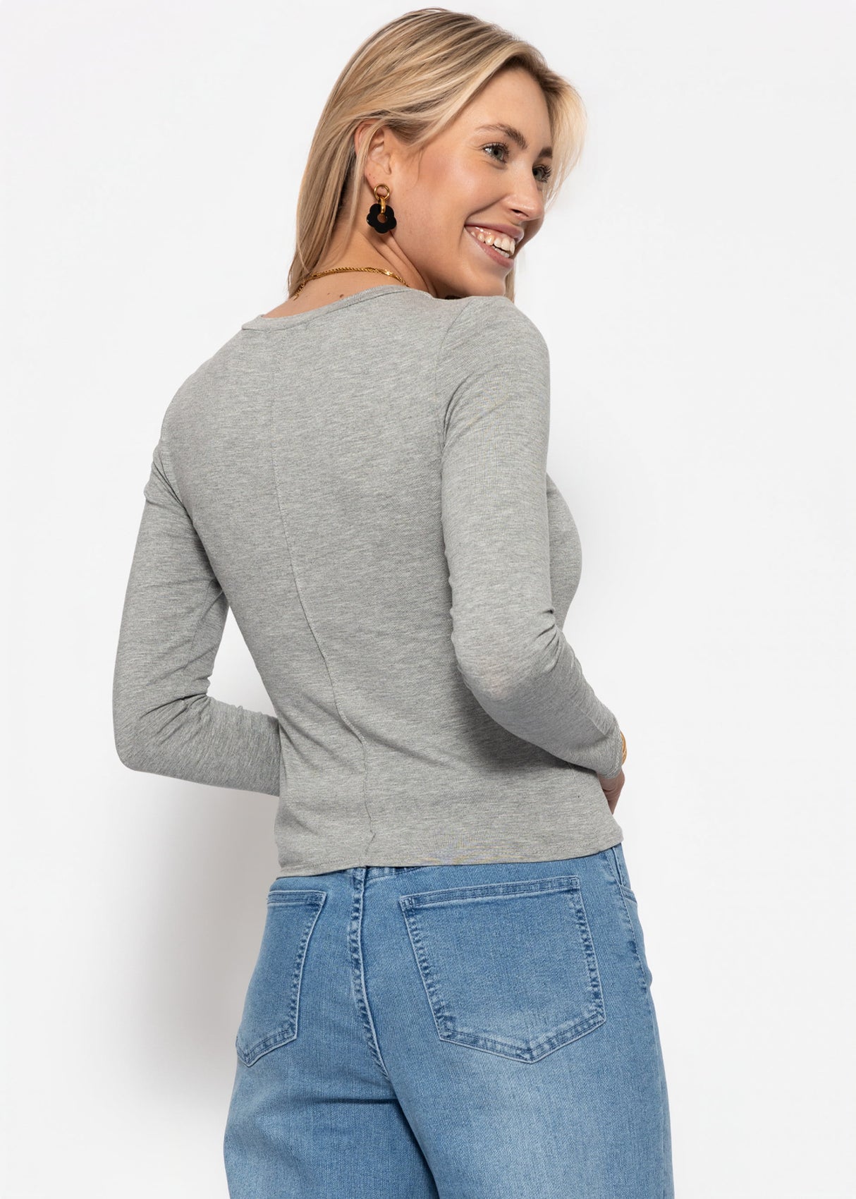 Langarmshirt - grau