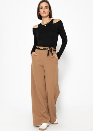 Long-sleeved shirt with top - black