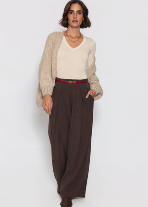 Langarmshirt mit V-Ausschnitt - offwhite