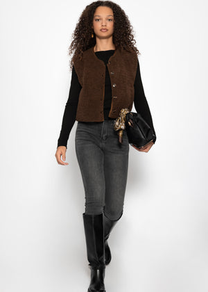 Langarmshirt mit Ziernähten - schwarz