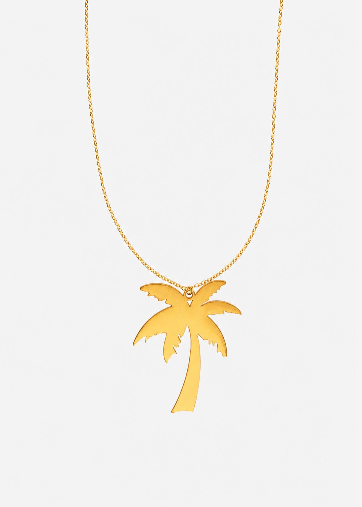 Lange Halskette mit Palme - gold