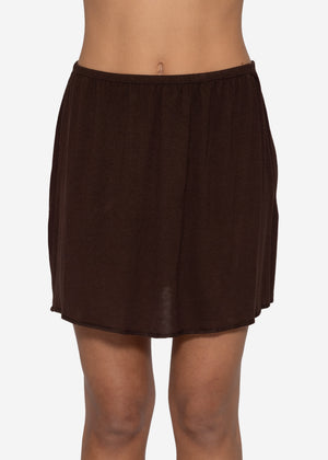 Long lace skirt - brown