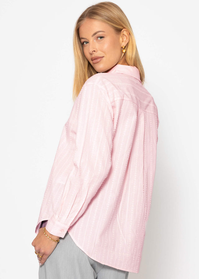 Casual blouse with structure - pink
