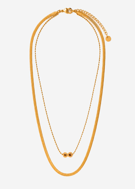Layering Halskette mit Infinity-Anhänger - gold von SASSYCLASSY